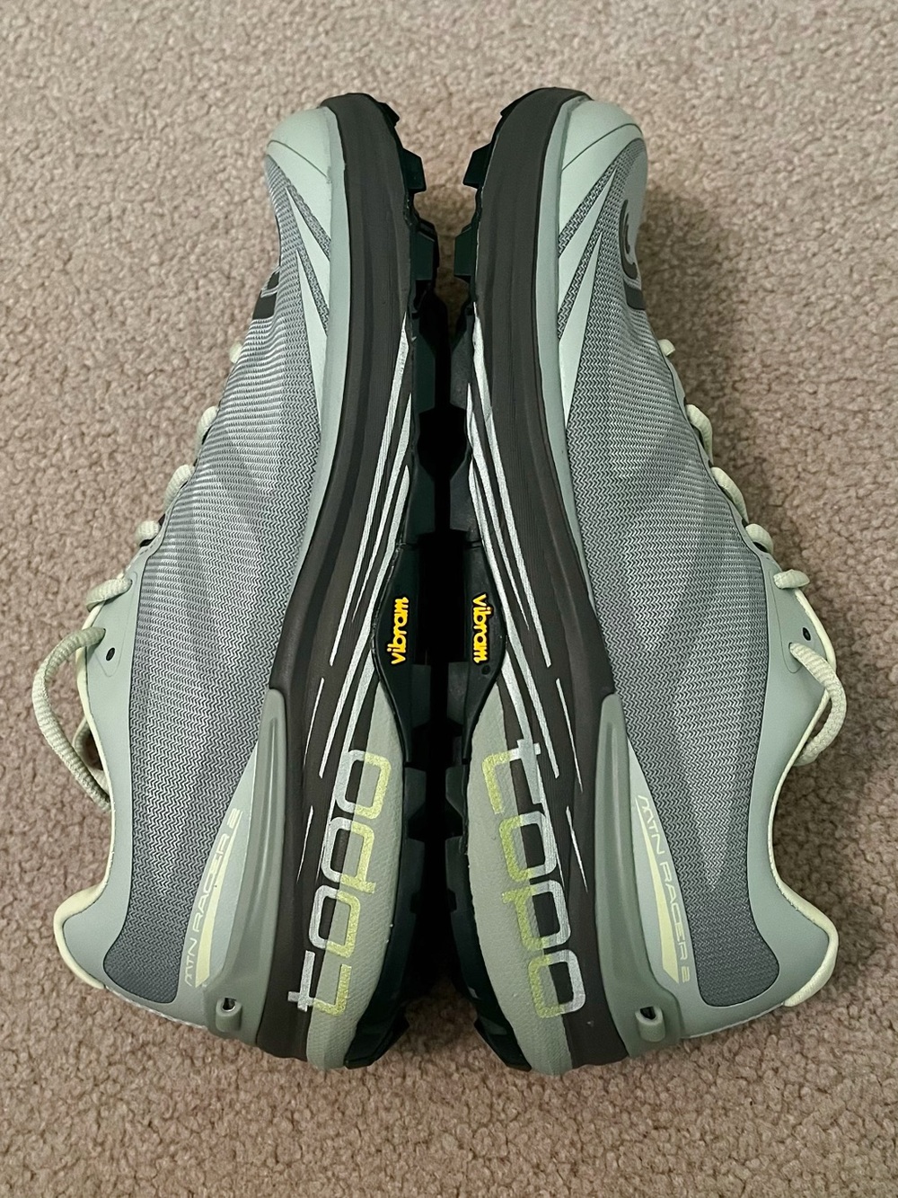 NEW Topo Athletic Women’s Mtn Racer 2 Moss Green Grey Trail Shoes (size 9) - Picture 7 of 13